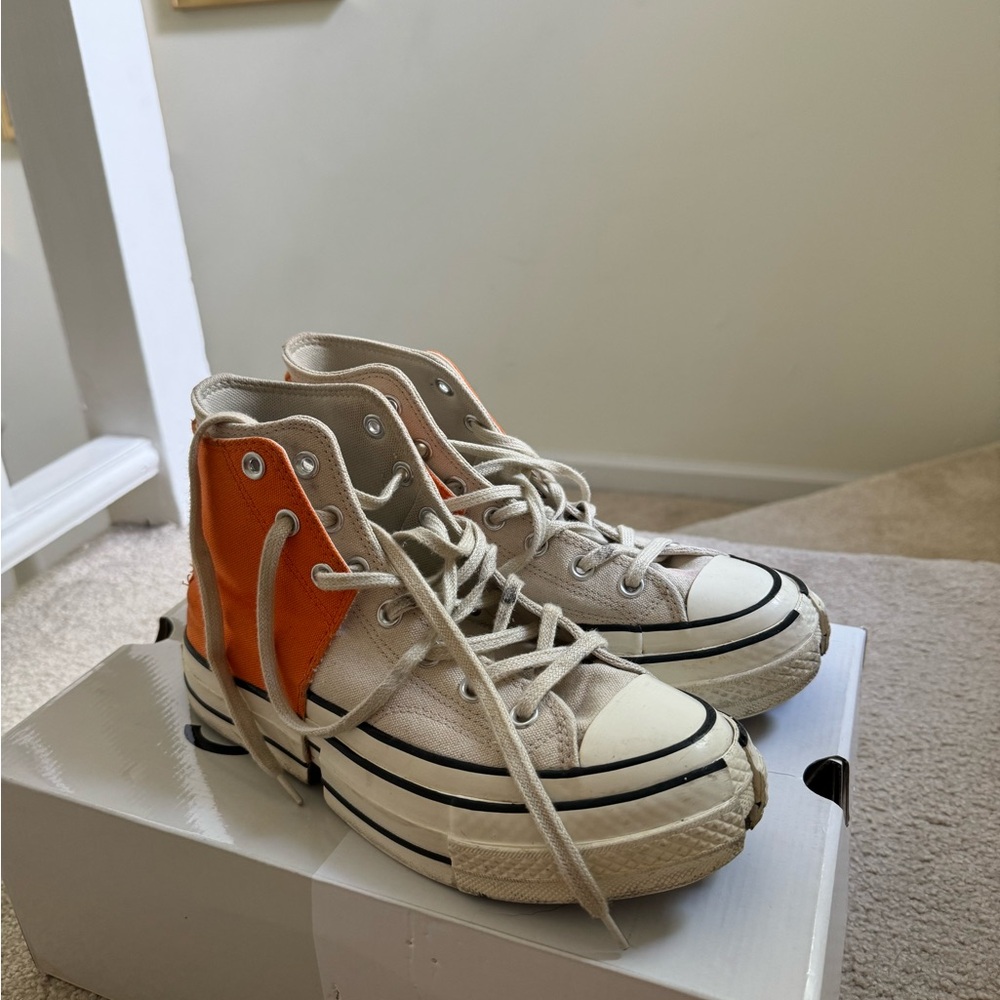 Converse x Feng Chen Wang High-Top Sneakers in Orange and White